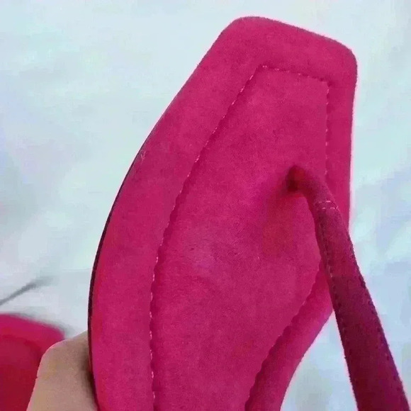 Alexandre Birman Hot Pink Seude Sandals Designer Shoes US 6.5 - Picture 5 of 6